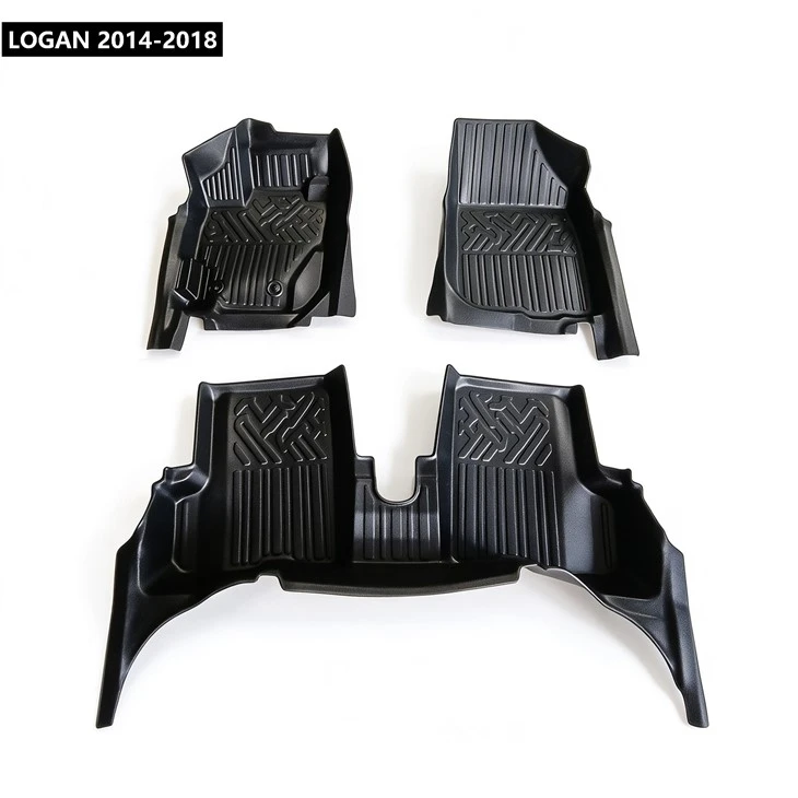 Car Foot Mat TPE Rubber Floor Mats For LOGAN 2014-2018 For Ecuador