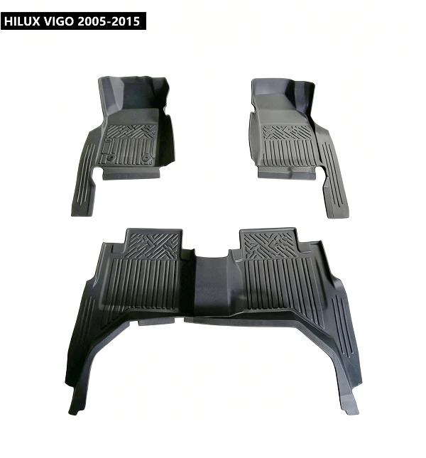 Custom TPE All Weather Floor Mats Fit Hilux Vigo 2005-2015