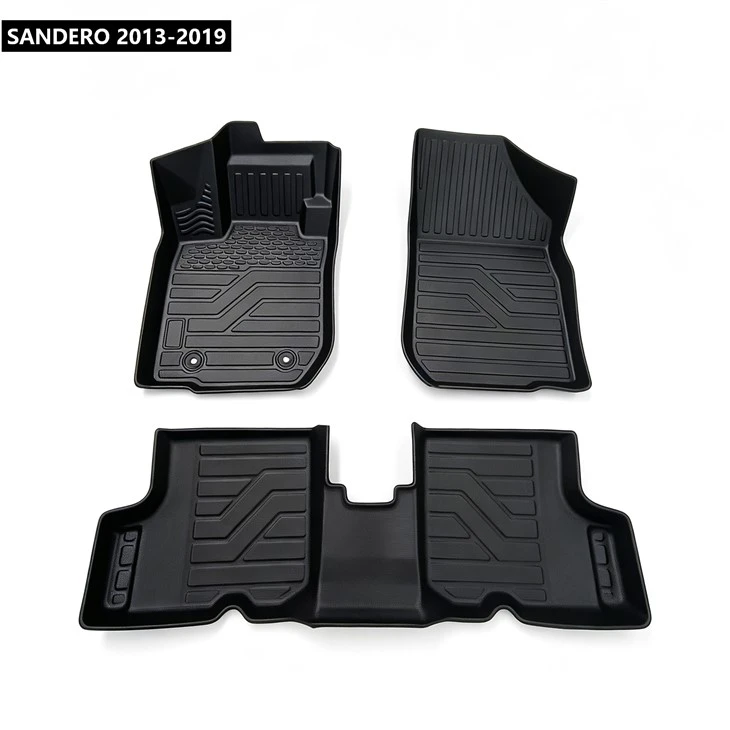 Hot Sale 3D TPE Car Mat Factory For SANDERO 2013-2019 Colombia Waterproof