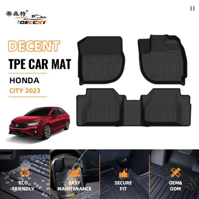 All-Weather 3D TPE Car Floor Mats Perfect Fit For 2025 Hyundai Accent Eco-Friendly Non-Slip Heavy Duty Protection