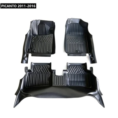 Car Floor Mats TPE Vehicle Mats For PICANTO 2011-2016 For Ecuador