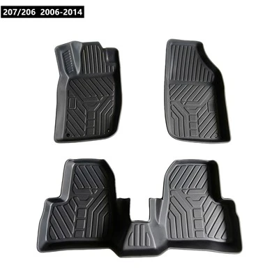 Car Mats Factory 3D TPE Car Mat For 207(206) 2006-2014 For Morocco
