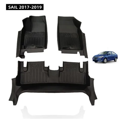 Full Set 5D TPE Car Floor Mats Waterproof Dustproof For Chevy Sail 2017-2019