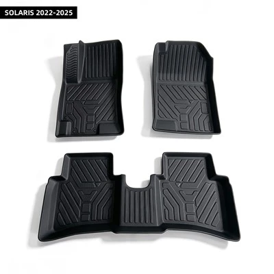 Hot Sale 3D TPE Car Mat Factory For SOLARIS 2022-2025 Egypt Waterproof
